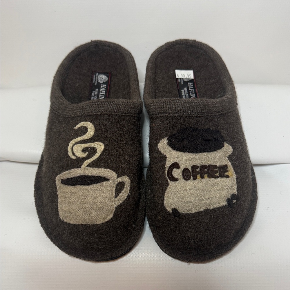 Haflinger AR Coffee Earth Wool Slippers